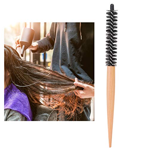 Escova de cabelo redonda pequena, mini curador de pente pente de penteado escova de nylon escova de cabeleireiro