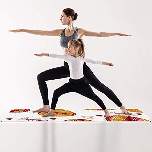 Unicey Pasta Pattern Designyoga tapete de ioga sem deslizamento para mulheres e meninas exercícios