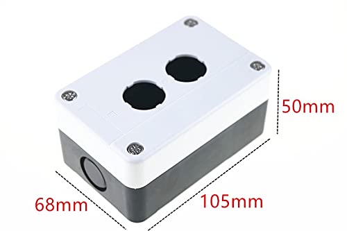 XJIM Redefinir o botão plano 2 orifício Caixa de botão de botão à prova d'água Caixa de controle com botão de