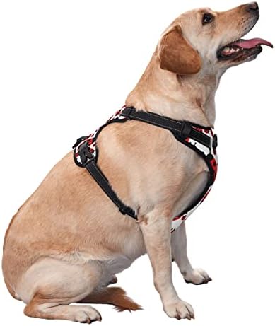 Red Ladybug Cartoon Reflexivo Cão de cão sem arnês de colete macio para cachorrinhos de cachorro