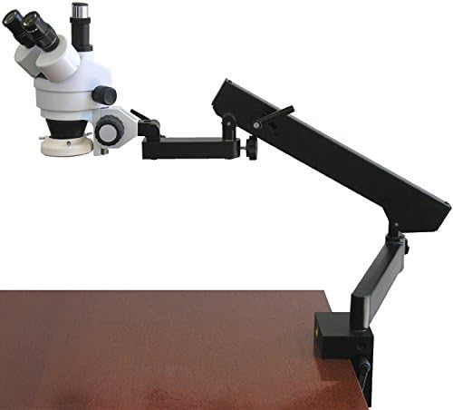 Microscópio de zoom de estéreo trinocular profissional SM-6TZ-FRL, Microscópio de zoom, oculares WH10X, ampliação