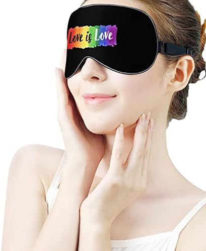Máscara ocular do amor orgulho gay LGBT com alça ajustável para homens e mulheres noite de viagem