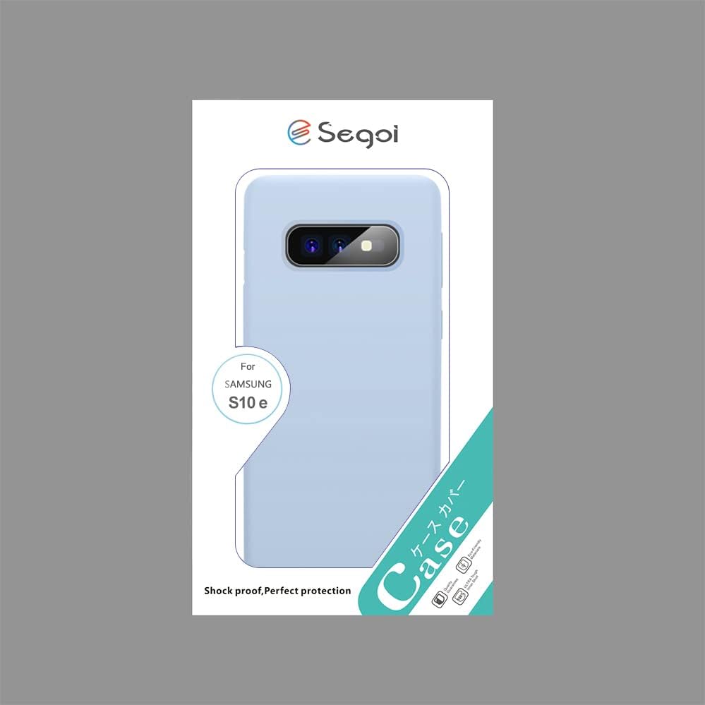 E Segoi Samsung Galaxy S10E, capa de pano de microfibra macia em gel de borracha de silicone líquido compatível
