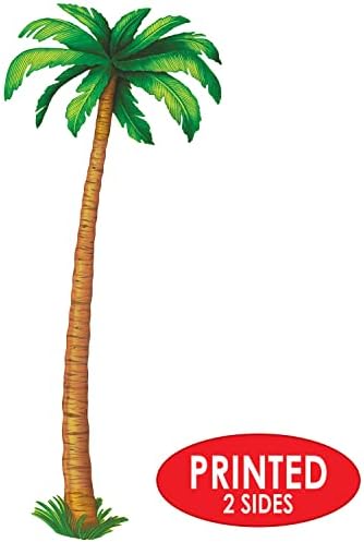 Beistle Durável Cartão de cartolina de papel junto de palmeira cortada tema havaiano Summer Luau Party Decoration,