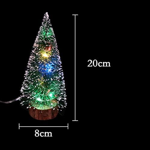 Thypt pequeno artificial artificial árvore de natal pré-iluminação lâmpada núcle