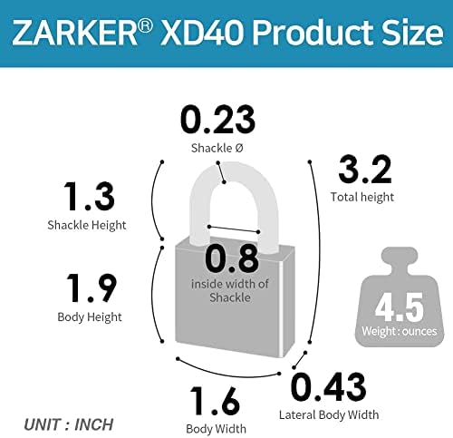 Zarker XD40 Cadlock de combinação de 4 dígitos, rosa, 1 pacote