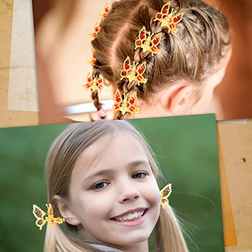 12 PCs 3d Butterfly cabelos clipes de cabelos de metal dourado movimentando cabelos de borboleta barretas de cabelos
