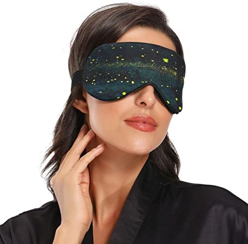 Firefly Night Cenário Máscara de olhos adormecidos respiráveis, lentamente a capa do sono para o sono