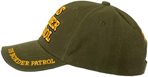Chapéu de patrulha de fronteira dos EUA com esboço do mapa dos Estados Unidos - chapéu bordado