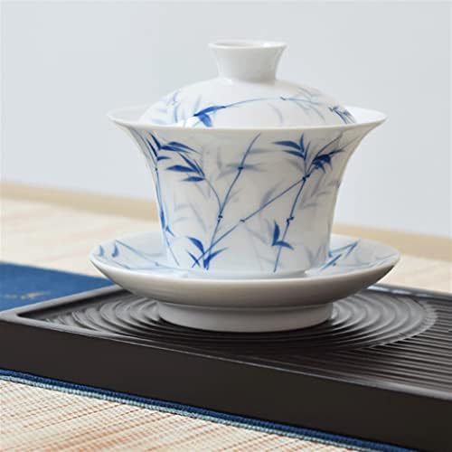 Ganfanren pintado à mão de porcelana branca Kung fu conjunto de chá de chá vintage Cerâmica de tigela
