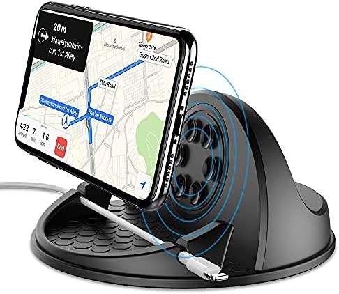 Carregador de carro sem fio Mount 10W Charging Charing Car Phone Titular com QC 3.0 Silicone Anti-Slip