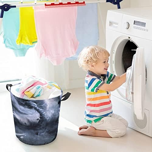 Poderoso tornado lavanderia dobrável Tornado cesto cesto de lavanderia com alças para lavar o caixote
