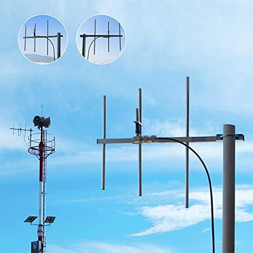 Antena Twayrdio Yagi UHF 400-470MHz, Antena de base vertical GMRS de alto ganho GMRS, Receptor 7DBI Direcional