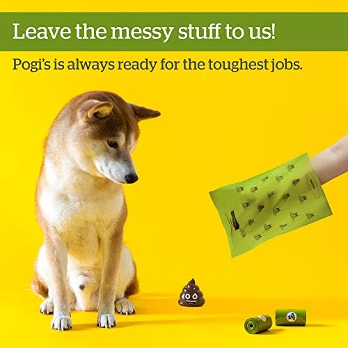 Sacos de cocô de cachorro de Pogi - 30 rolos - sacos de desperdício de cães à prova de vazamentos - sacos de cocô