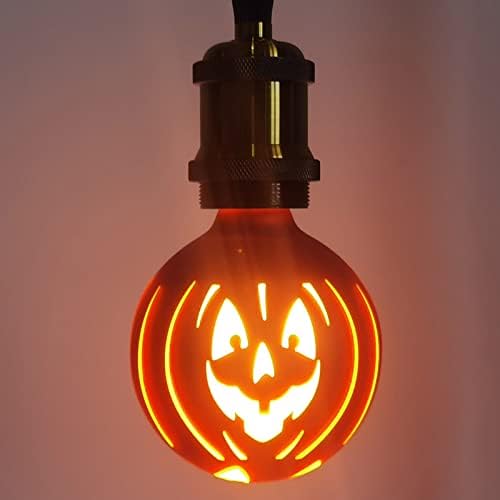 Iluminação lxcom decorativa edison lâmpada LED 4W G95 Halloween Decorativa Pumpkin Smiley Lamp Lange Led Night