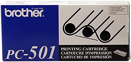 Brother PC501 Cartucho de impressão de transferência térmica, preto - em embalagens de varejo
