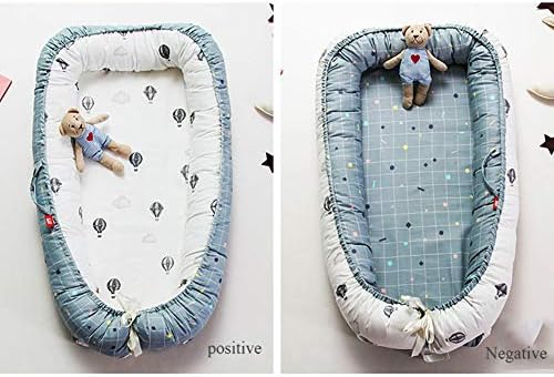 XUNMAIFLB Removável Cama de bebê portátil, proteção anti-pressão, algodão, berço biônico, cama dobrável/segurança