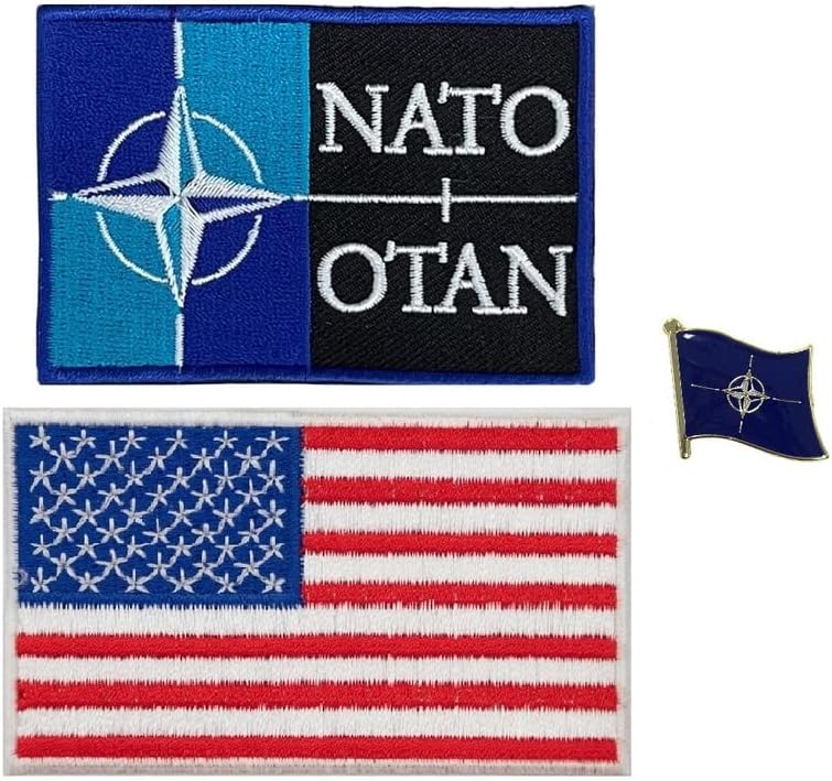 A-One OTAN Metallic Luster Flag emblem Pin+Organização do Tratado do Atlântico do Norte Organização