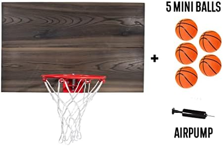 Cali Kiwi Pros Indoor Basketball 2 Painel de madeira de madeira, montagem da porta. Inclui argola de 9 ”, rede