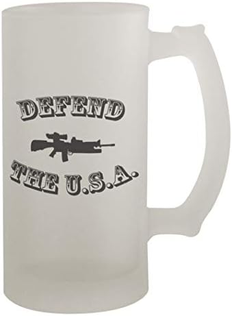 Defenda o USA 218 - Um bom humor engraçado 16oz de cerveja de vidro fosco Stein