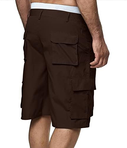 Shorts de carga wenkomg1 para homens, shorts de combate sólidos de múltiplas funções multiplockets