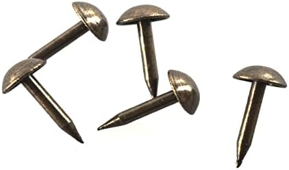 Substituição de 6 x 12mm de unhas de estofamento antigo bronzeadas pregos de garanhões de móveis