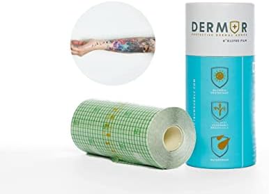 Electrum dermor protetor Dermal Armour Tattoo tatuagem pós -cuidado rolo de bandagem - Filme transparente
