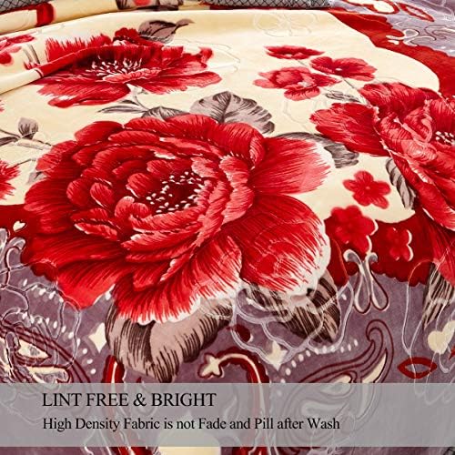 Jyk Plush Blanket Queen Tamanho - 8 libras 2 dobras reversíveis e macio de estilo de lã de lã de visita de vison