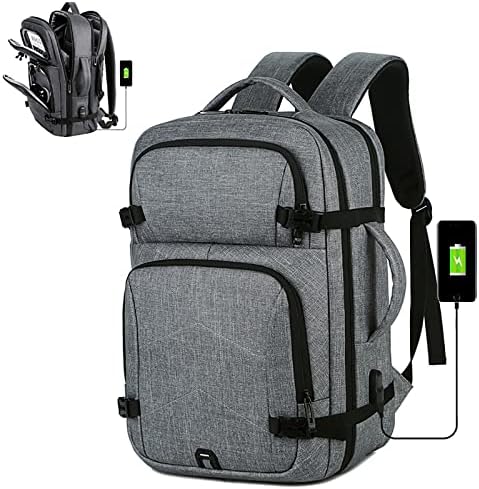 Backpack de laptop de 15,6 polegadas USB Charging Business Rucksack Nylon Nylon Men Men Bag Bag Casual Caminhada