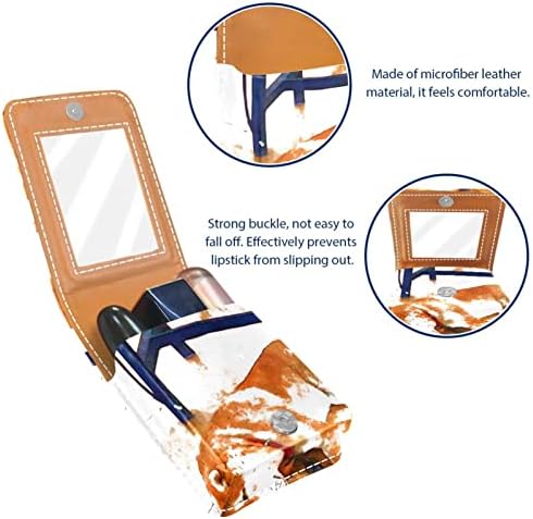 Caixa de batom de Oryuekan com espelho bolsa de maquiagem portátil fofa bolsa cosmética, adorável