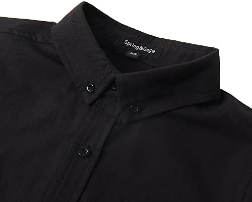 Spring & Gege Boys Manga curta uniforme de camisa oxford algodão botão sólido camisetas de vestido