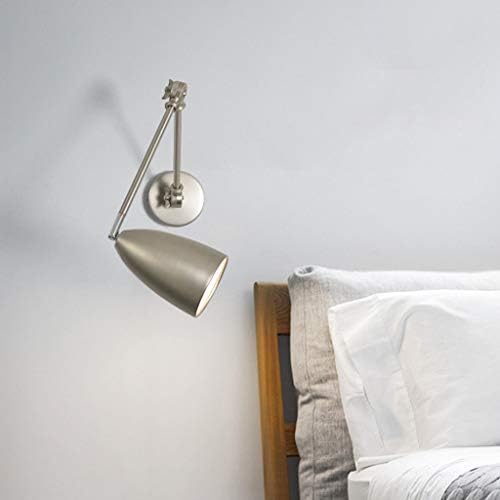 N/A Lâmpada de parede de design rotativa, lâmpada de cabeceira do quarto Lâmpada telescópica dobrável de braço