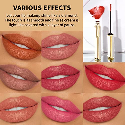 O outfmvch Lip Gloss Girls Girls Light Velvet Lip Slike During Color não é fácil de mergulhar copo fino