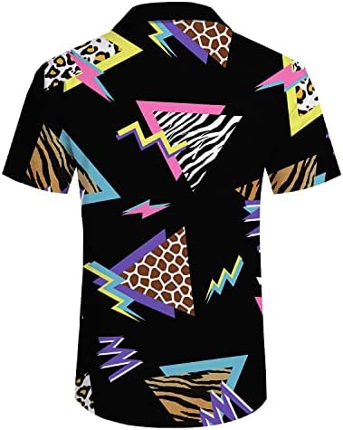 Camisas masculinas geométricas dos anos 80 dos anos 90