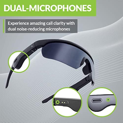 Avantree SG188 Bluetooth Smart Audio Sunglasses para homens, Proteção UV400 e óculos polarizados, esportes
