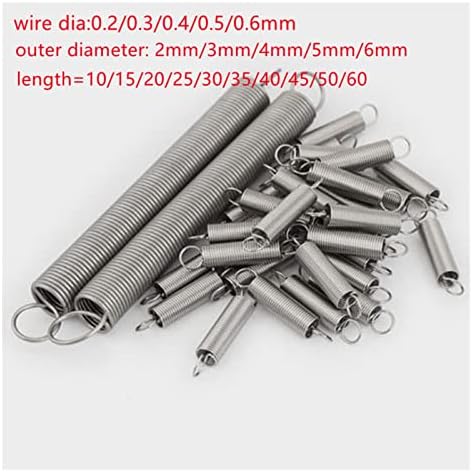 Lojas yjin duzantes 10pcs/lote 0,2 mm 0,3 mm 0,4 mm 0,5 mm 0,6mm mola de tensão em aço inoxidável com