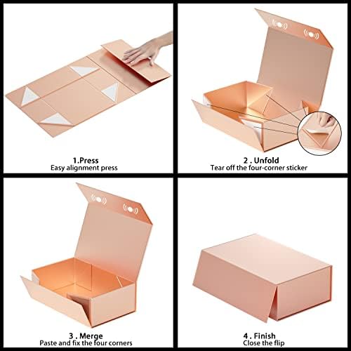 Caixa de presente de Ryddoy, caixas de presente 9.5x6x3 '' para presentes com tampas de fechamento magnético