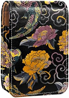 Caixa de batom de maquiagem de padrão floral japonês para bolsa de cosméticos portáteis externos