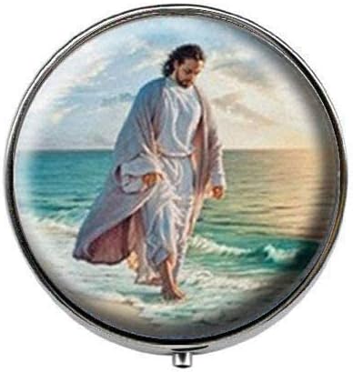 Jesus no Mar da Galiléia - Caixa de comprimidos de foto de arte - Caixa de pílula de charme - Caixa de doces de