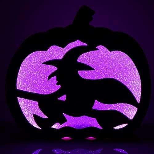 9 Gourd Lighted Jack O'Lantern, Spooky Halloween Eve Lighting Accent - Tabela e decoração de entrada
