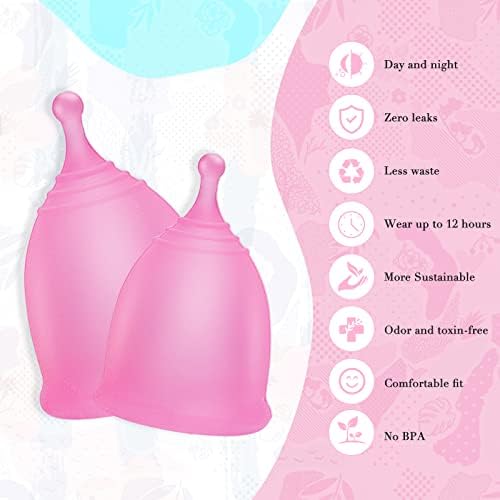 Copos menstruais de múltiplas embalagens de fluxo pesado de fluxo pesado softcup descartável pequeno ou grande