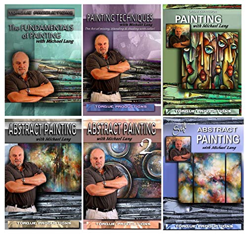Instrução de pintura, arte, como fazer, DVD Conjunto de 6, narrou Michael Lang