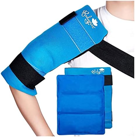 Pacote de gelo de gel grande flexível para ombros, braços, costas e coxas. Embrulho de terapia quente e