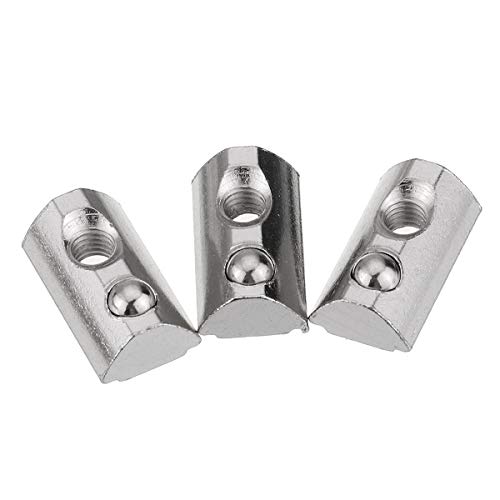 FXIXI 50pcs 45 Spring Spring Nut para 45 séries de alumínio Roll redondo t slot elástico porca elástica