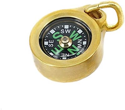 Liujun Luminous Waterperperpper Pinging Pingente ao ar livre Mini Compass Keychain Colar com