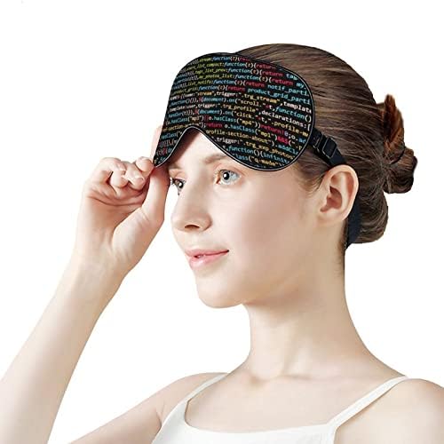 Funnystar Programador Código do computador máscara de sono macia para os olhos para dormir blocos perfeitos com cinta ajustável