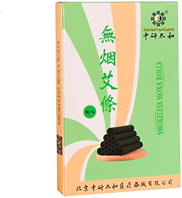 Zhongyan taihe 5pcs/caixa moxa rola feita à mão, hollow moxa stick 1.4x11cm 1pcs