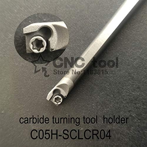 FINCOS C05H-SCLCR04, Diâmetro da ferramenta de torneamento de carboneto 5mm Comprimento 100mm