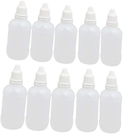 X-Dree 50ml PE Squeeze Gotor de garrafa de garrafa de garrafa de garrafa Clear Branca Clear 10pcs (Cappuccio