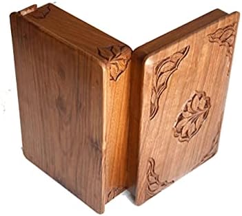 Caixa de jóias de madeira de noz à mão
